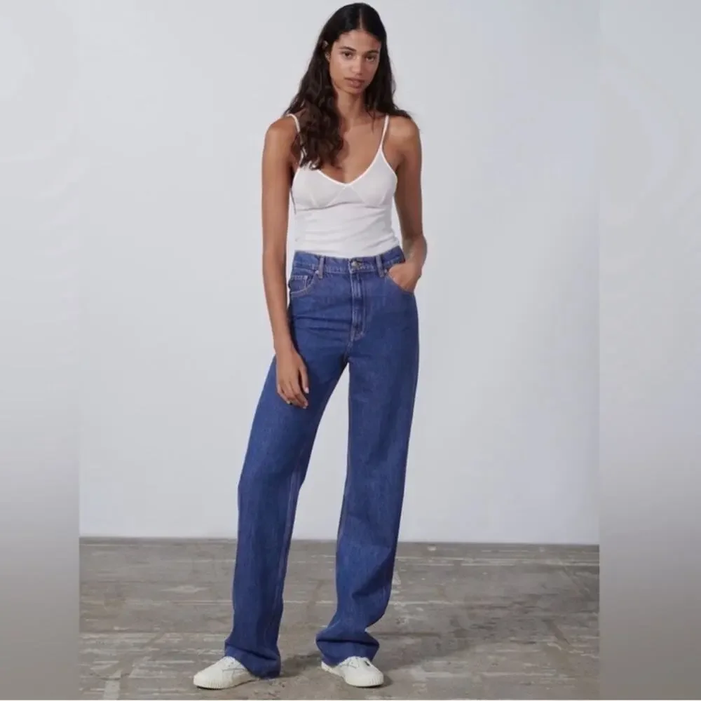 Zara 90’s Full Length Medium Blue Jeans